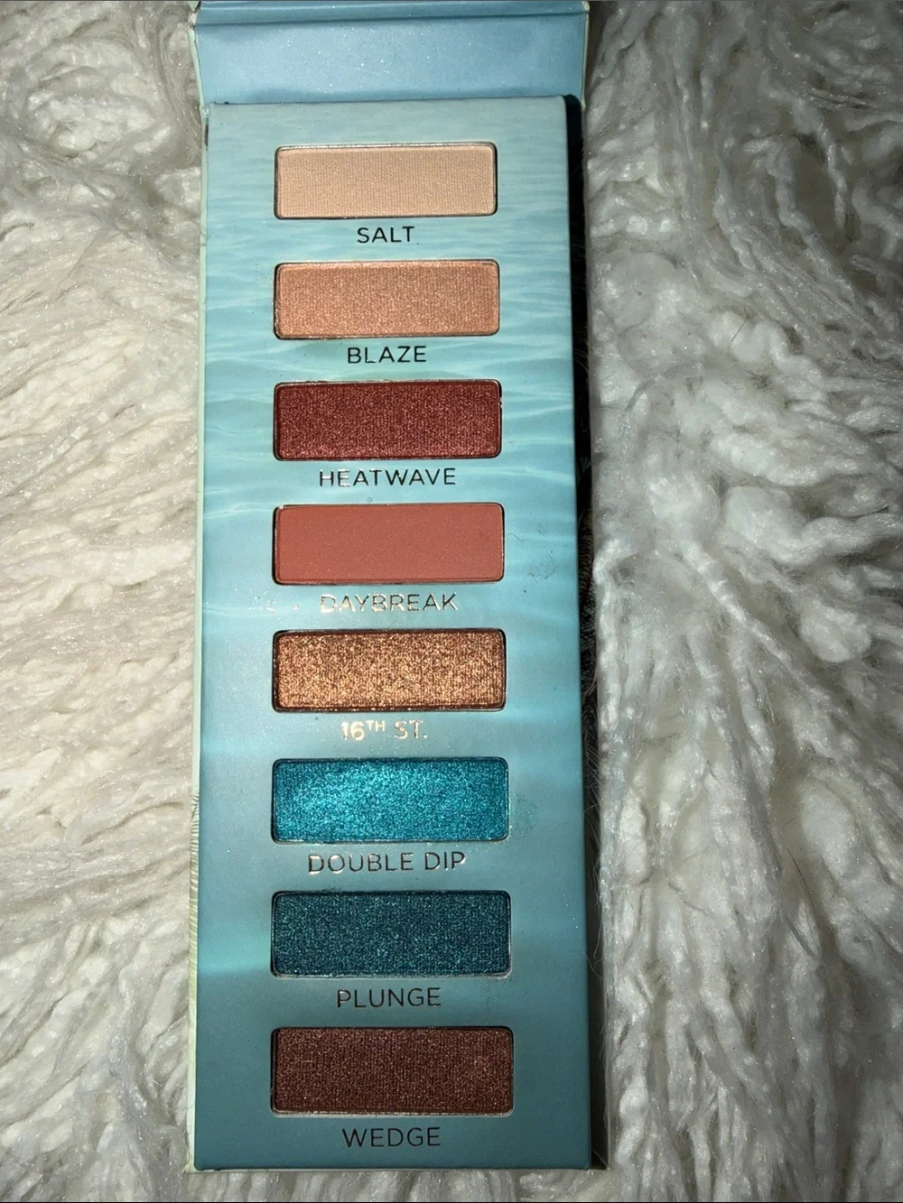 Authentic! Urban Decay Beached Eyeshadow Palette - Seafoam Green with Palm Print